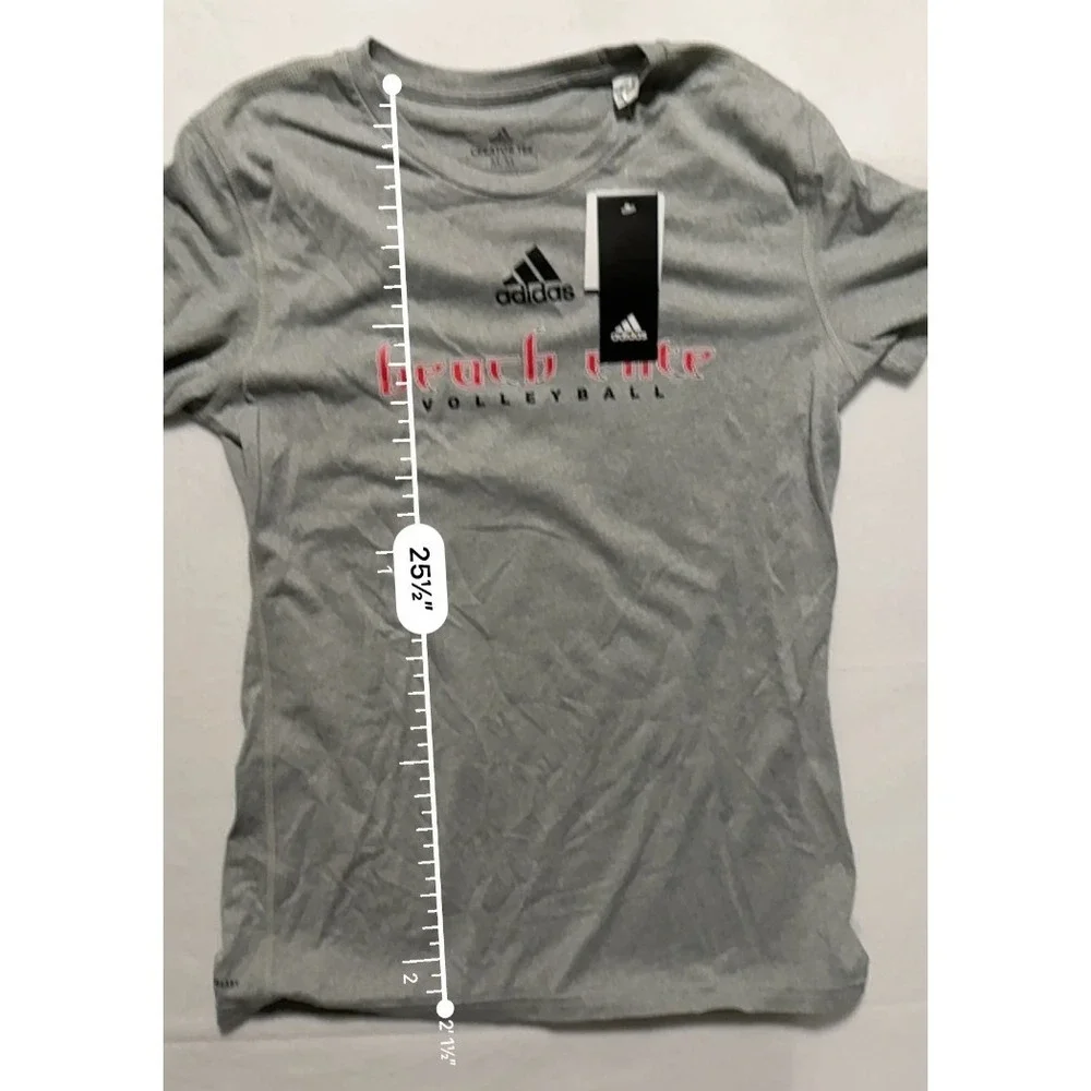 Adidas Creator Tee Men's Medium BEACH ELITE Volleyball Short Sleeve Gray T-shirt